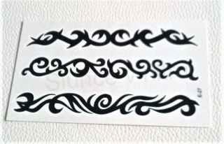 Voděodolné, dočasné tetovaní znak, ornament (E759)