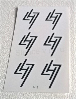 Voděodolné, dočasné tetovaní znak, vzor, symbol (E776)