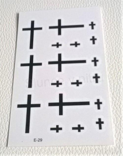 Voděodolné, dočasné tetovaní kříž, křížek (E789)