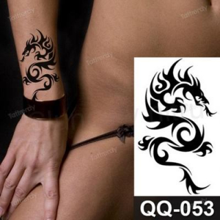 Voděodolné, dočasné tetovaní draček, drak (E790)