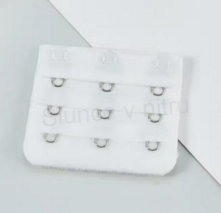 Prodloužení obvodu podprsenky bez pruženky šíře 56 mm třiřadé - bilé (C674)