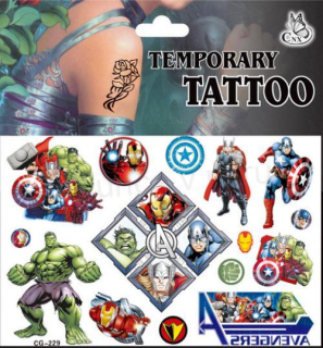 Voděodolné, dočasné tetovaní originál Marvel avengers (E801)