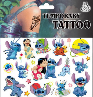 Voděodolné, dočasné tetovaní originál Lilo Stitch (E804)
