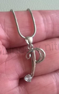 Řetízkový náhrdelník s písmenem P (BD714)