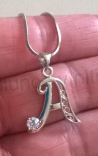 Řetízkový náhrdelník s písmenem A (BD716)