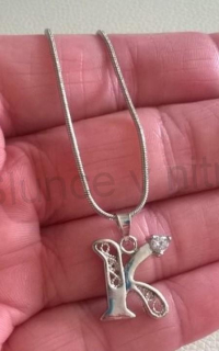 Řetízkový náhrdelník s písmenem K (BD720)