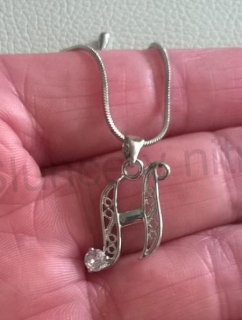 Řetízkový náhrdelník s písmenem H (BD721)