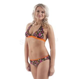 Dámské dvoudílné plavky KVĚTY 36 (K337)
