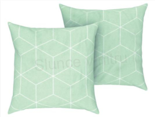 Bavlněný potah, povlak na polštář zelený 50 x 60 cm (S1)