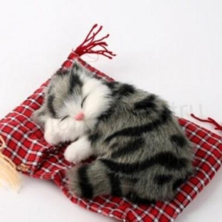 Plyšová hračka kočka šedá (D718)