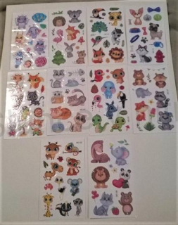 Voděodolné, dočasné tetovaní třpytivé Zviřátka (E812)