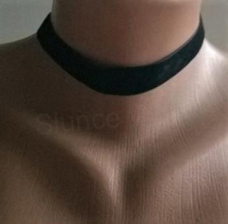 Náhrdelník choker sametový černý (BD730)