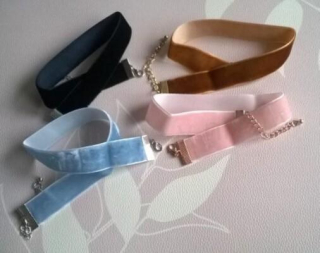 Náhrdelník choker sametový více barev (BD730)