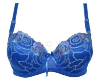 Dámská Push-up podprsenka LADY tvarujicí, modelující s kosticemi modrá velikost 34 (K348)