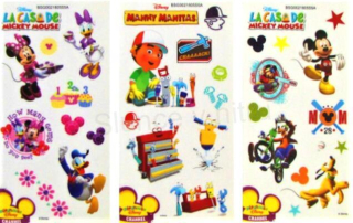 Samolepky, obtisky Mickey Mouse kreslené mix 17,5 x 9 cm (E815)