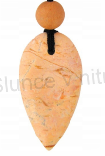 Minerální šňůrkový náhrdelník mramorový (X1687)