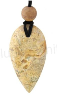 Minerální šňůrkový náhrdelník mramorový (X1688)