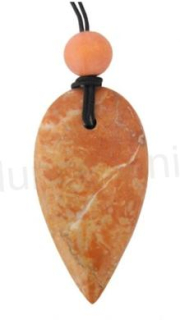 Minerální šňůrkový náhrdelník mramorový (X1689)