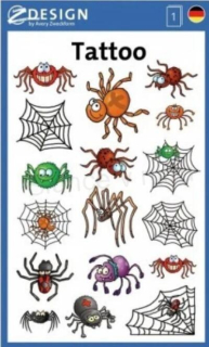 Originál voděodolné, dočasné tetovaní Pavoučci, pavouček (E819)