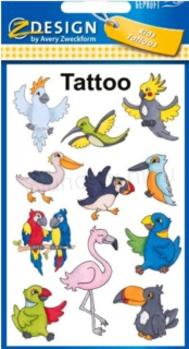 Originál voděodolné, dočasné tetovaní ptáčkové, ptáček (E826)