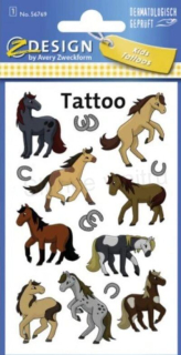 Originál voděodolné, dočasné tetovaní koník, kůň (E829)
