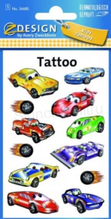 Originál voděodolné, dočasné tetovaní Auta, formule (E834)