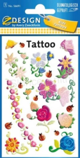 Originál voděodolné, dočasné tetovaní květina, kytička (E835)