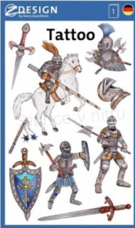 Originál voděodolné, dočasné tetovaní rytíř (E838)