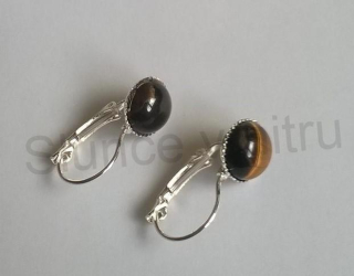 Minerální tygří oko náušnice 10 x 10 mm (X1697)