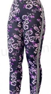 Dámské fialové barevné elastické legíny M (K373)