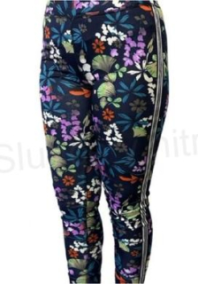 Dámské modrorůžové barevné elastické legíny – více velikostí (K374)