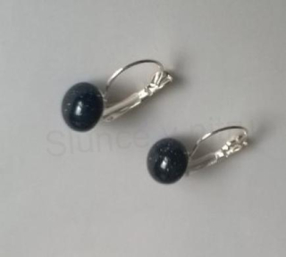 Minerální aventurínové náušnice 10 x 10 mm (X1701)