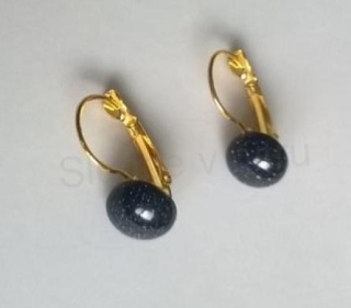 Minerální aventurínové náušnice 10 x 10 mm (X1701)