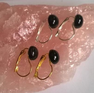 Minerální onyxové náušnice 10 x 10 mm (X1703)