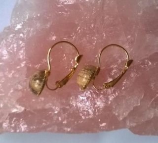 Minerální jaspis obrázkový náušnice 10 x 10 mm (X1707)