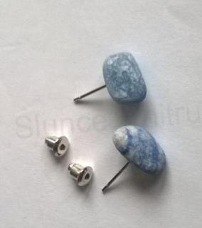Minerální kyanitové puzetové náušnice (X1708)