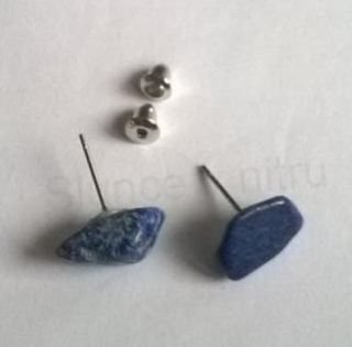 Minerální lapis lazuli puzetové náušnice (X1708)