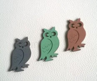 Dřevěné výřezy Sova více barev (V78)