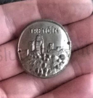 Turistický štítek na hůl - Trenčín (MB889)