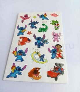 Voděodolné, dočasné tetovaní Lilo Stitch 14,5 x 9,5 cm číslo 2 (E839)