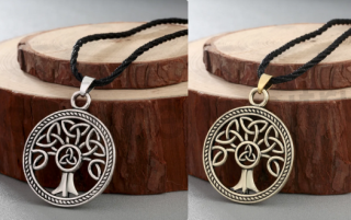 Náhrdelník s přívěškem Strom života a Triquetra (BD746)