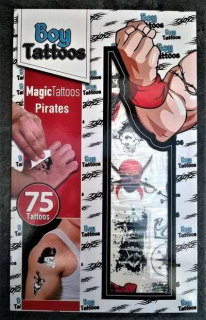 Voděodolné, dočasné tetovaní originál pirátské - bal./2 ks (E840)