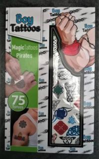 Voděodolné, dočasné tetovaní originál piráti - balení 2 kusy (E841)