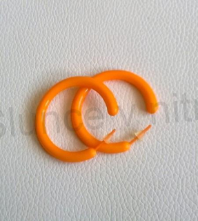 Náušnice kruhy hypoalergení velikost 3,6 cm oranžové (BB741)