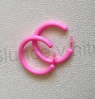Náušnice kruhy hypoalergení velikost 3,6 cm růžové (BB741)