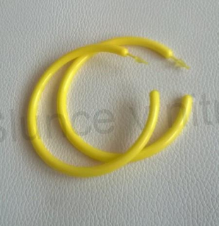 Náušnice kruhy hypoalergení velikost 3,6 cm žluté (BB741)