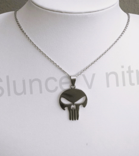 Náhrdelník s nerezovým přívěskem - Punisher (BD770)