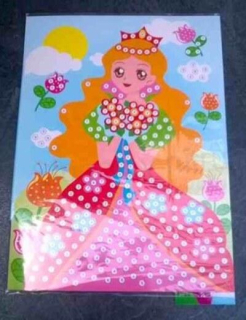 Kreativní set, sada kamínky Princezna 19 x 26,5 cm (E846)