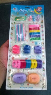 Dívčí sada gumiček do vlasů a skřipce (H471)