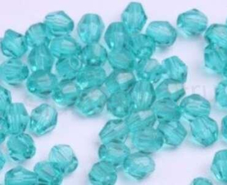 Korálky broušené sluníčka 6 mm modré plastové 20ks (AC51)